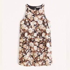 Abercrombie Brown Floral Linen Dress NWOT